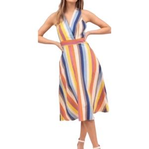 Gilli Colorful Striped Midi Dress